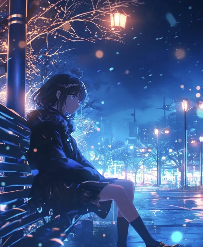 hình ảnh anime buồn vì tình yêu xa