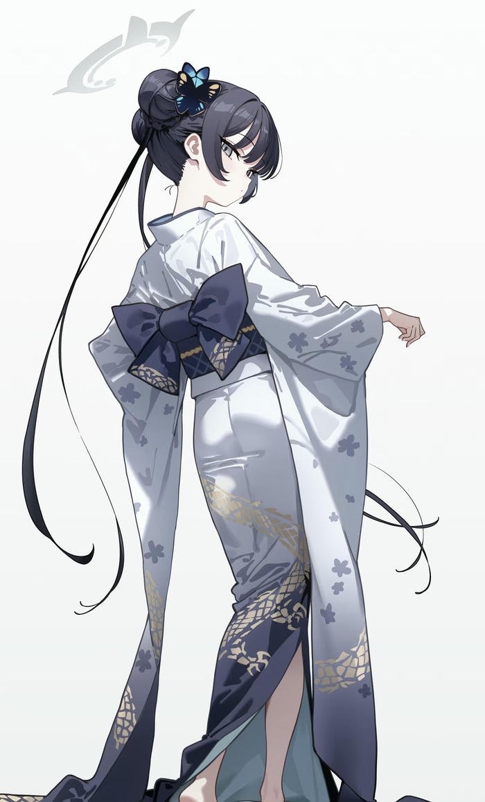 hình ảnh anime cô gái diện kimono nhật