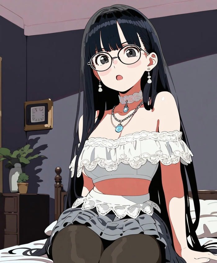 hình ảnh anime đeo kính ánh nhìn sâu sắc