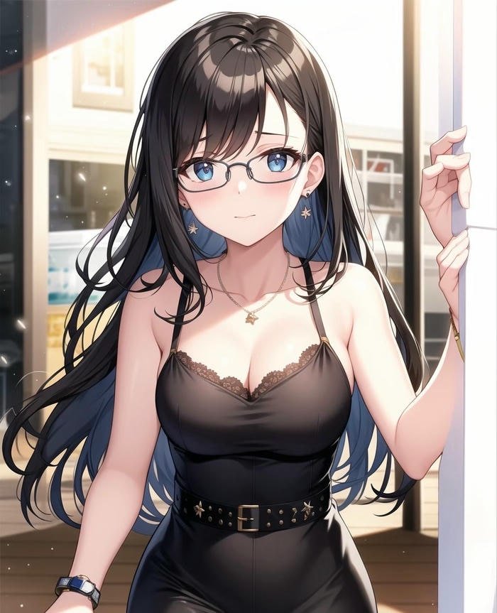 hình ảnh anime đeo kính nét đẹp hiện đại