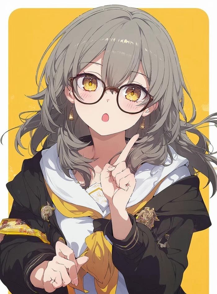 hình ảnh anime đeo kính tạo hình thanh nhã