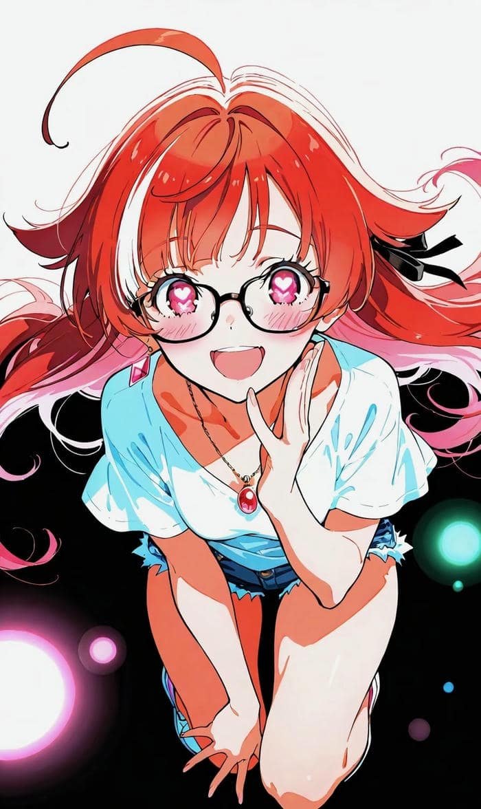 hình ảnh anime đeo kính vui vẻ