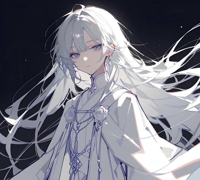 hình ảnh anime girl tóc trắng lạnh giá