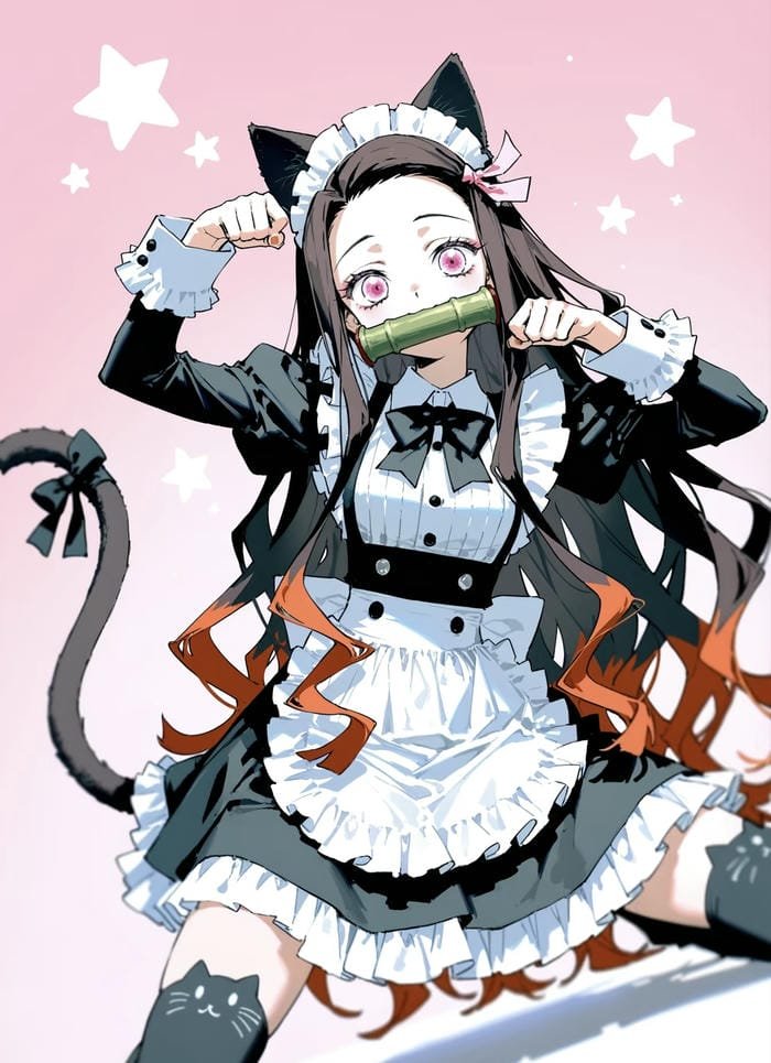 hình ảnh anime hầu gái thiết kế độc đáo