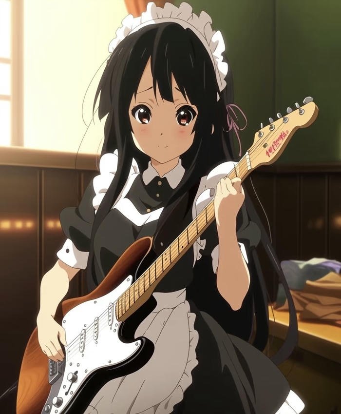 hình ảnh anime hầu gái tóc dài đẹp hiếm