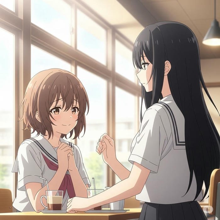 hình ảnh anime học đường tán gẫu