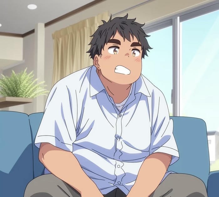 hình ảnh anime nam béo tức giận