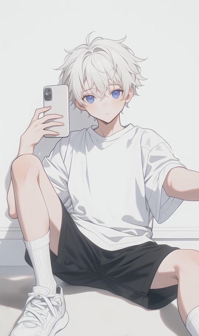 hình ảnh anime nam chụp ảnh