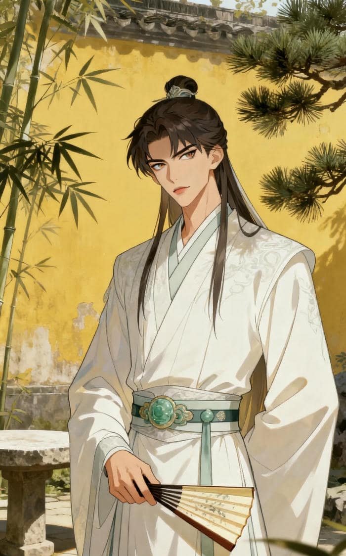 hình ảnh anime nam cổ trang thư sinh