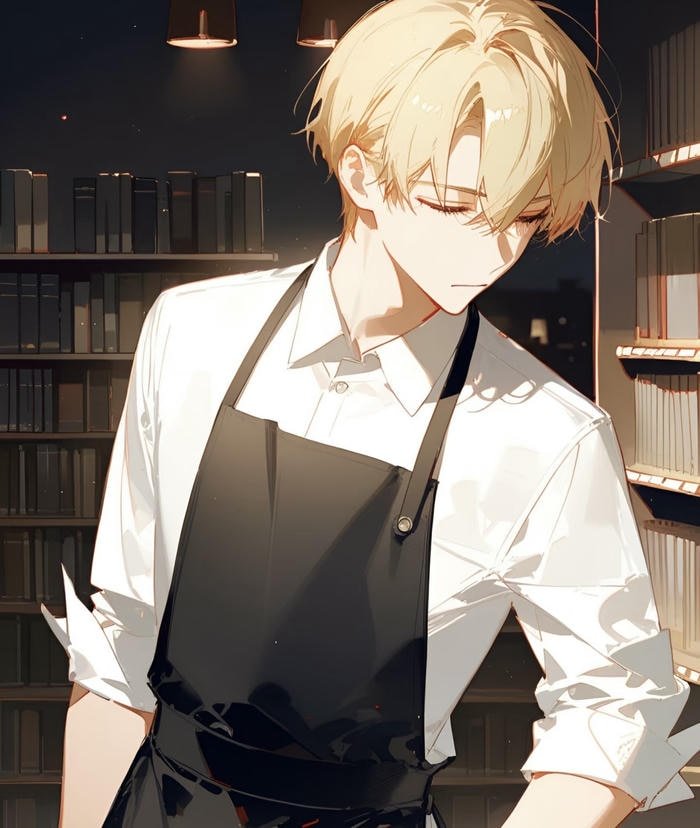 hình ảnh anime nam làm phục vụ