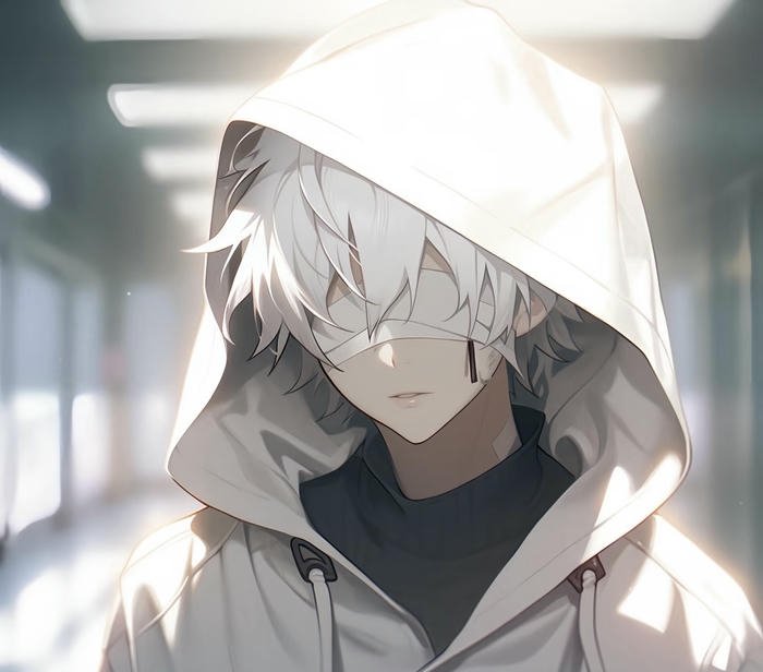 hình ảnh anime nam tóc trắng đẹp