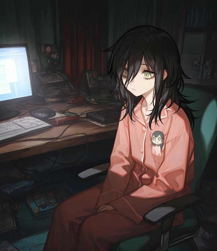 hình ảnh anime nữ buồn gương mặt thẫn thờ