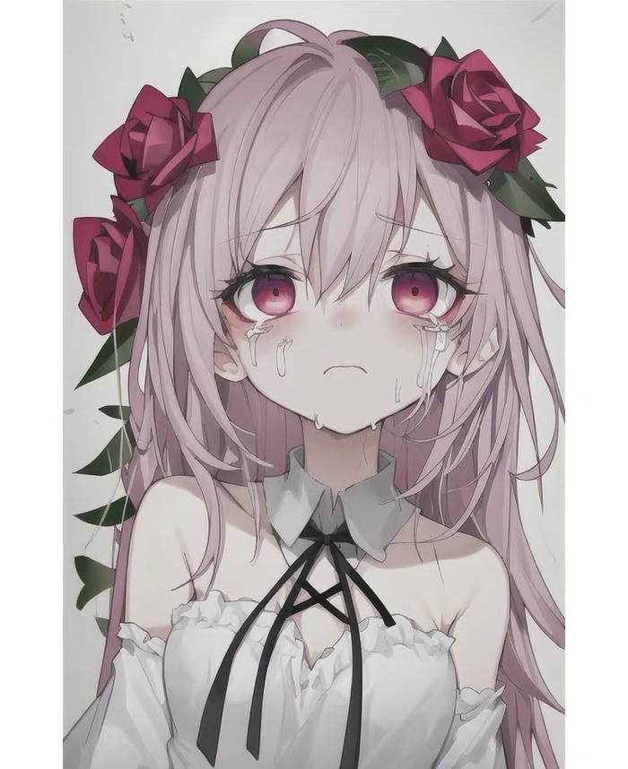 hình ảnh anime nữ buồn trĩu nặng cảm xúc