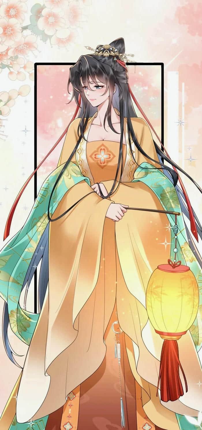 hình ảnh anime nữ cổ trang có lồng đèn