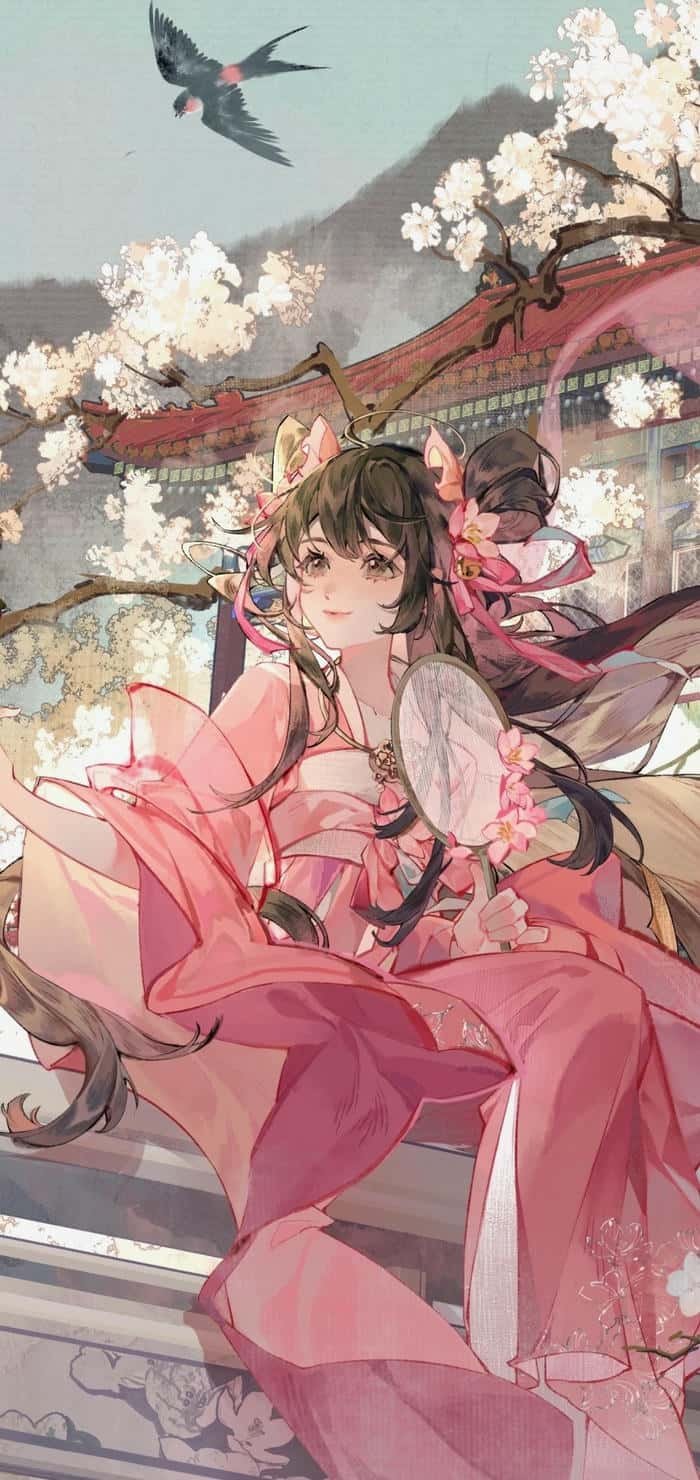 hình ảnh anime nữ cổ trang kín đáo