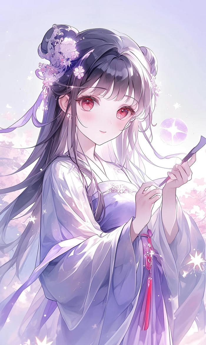 hình ảnh anime nữ cổ trang mộng mơ