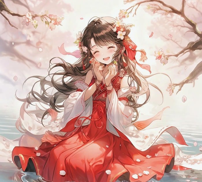 hình ảnh anime nữ cổ trang trang phục cổ