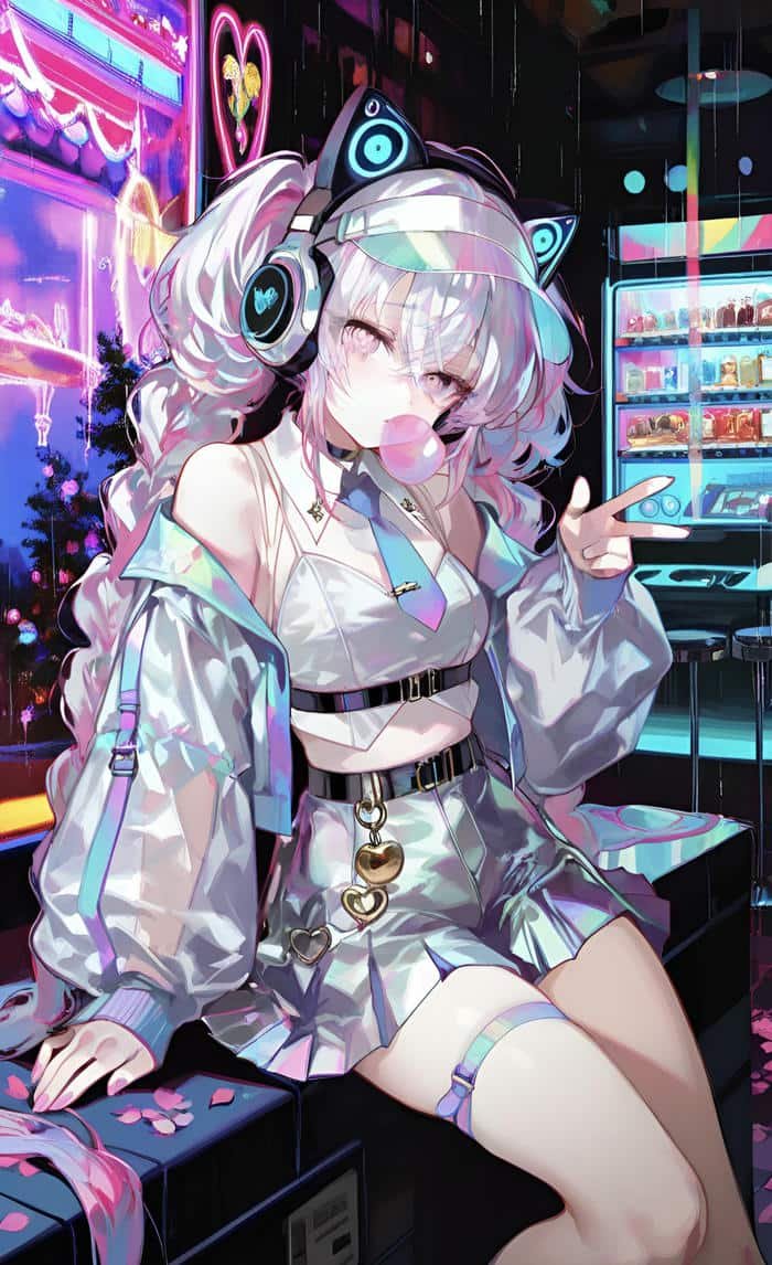 hình ảnh anime nữ ngầu ánh mắt băng giá