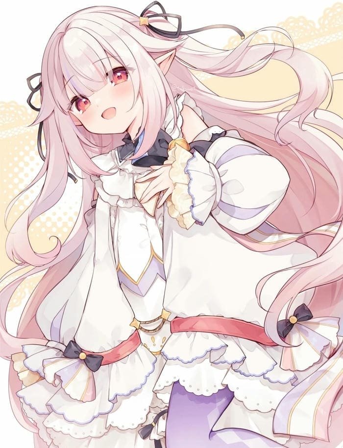 hình ảnh anime nữ tóc hồng đáng yêu