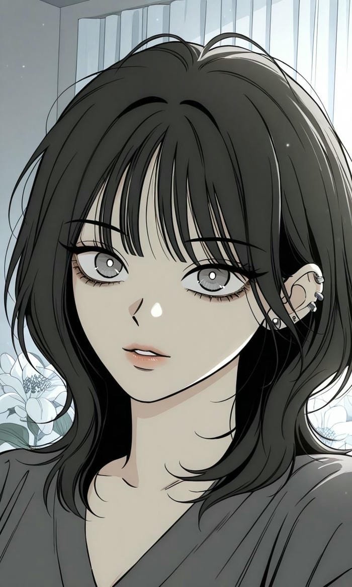 hình ảnh anime nữ tóc ngắn sắc bén