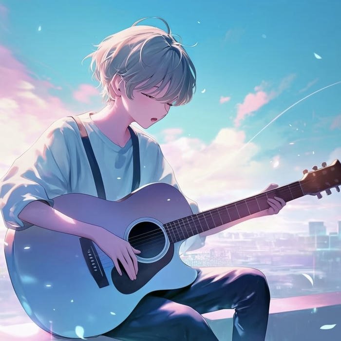 hình ảnh avatar anime nam đàn ca