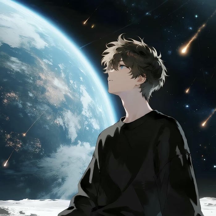hình ảnh avatar anime nam ngắm nhìn thế giới