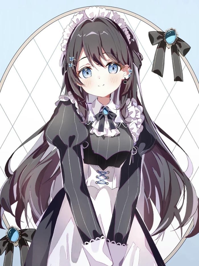 hình ảnh avatar anime nữ mặc bộ hầu gái