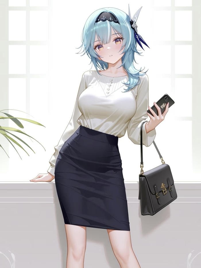 hình ảnh avatar anime nữ mặc đồ công sở