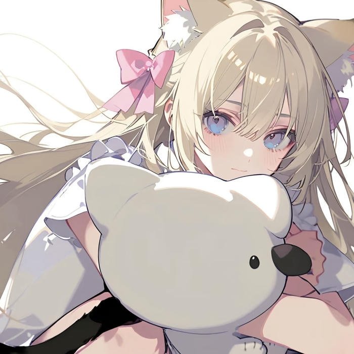 hình ảnh avatar anime nữ ôm gấu