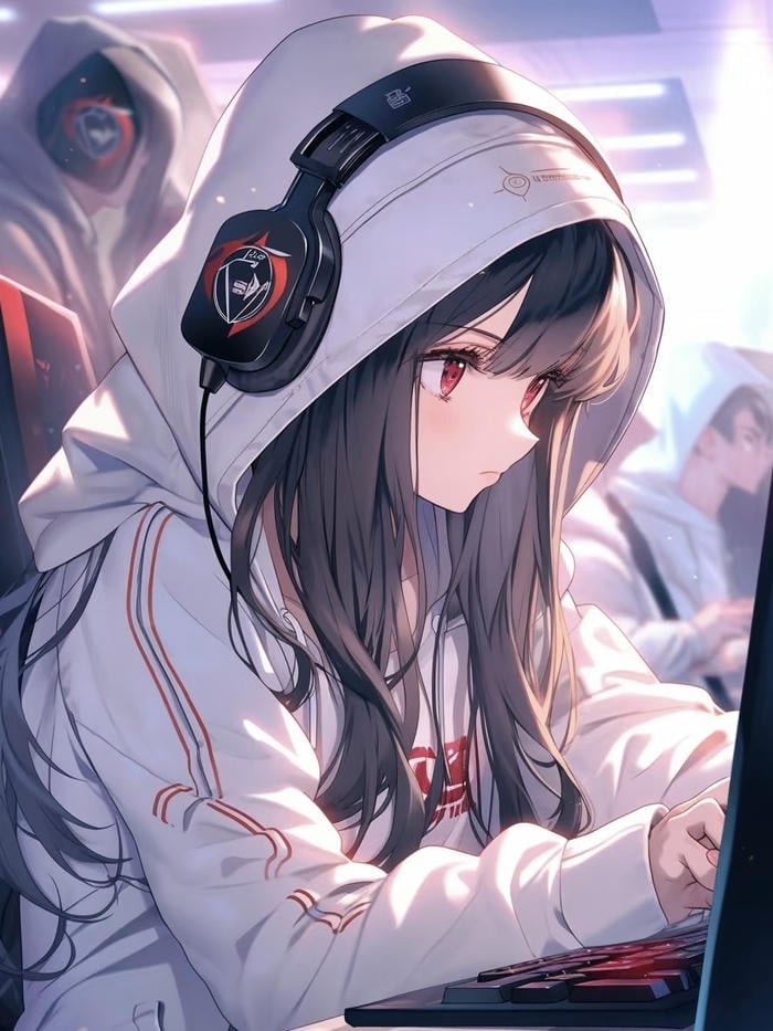 hình ảnh avatar anime nữ tạo hình game thủ