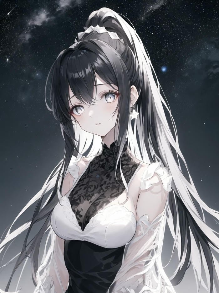 hình ảnh avatar anime nữ trong đêm sau