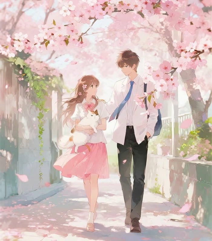 hình ảnh cặp đôi anime ngọt ngào