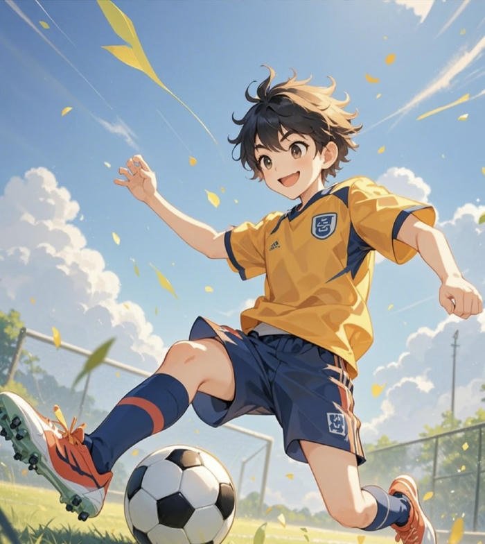 hình ảnh cầu thủ anime quyết liệt