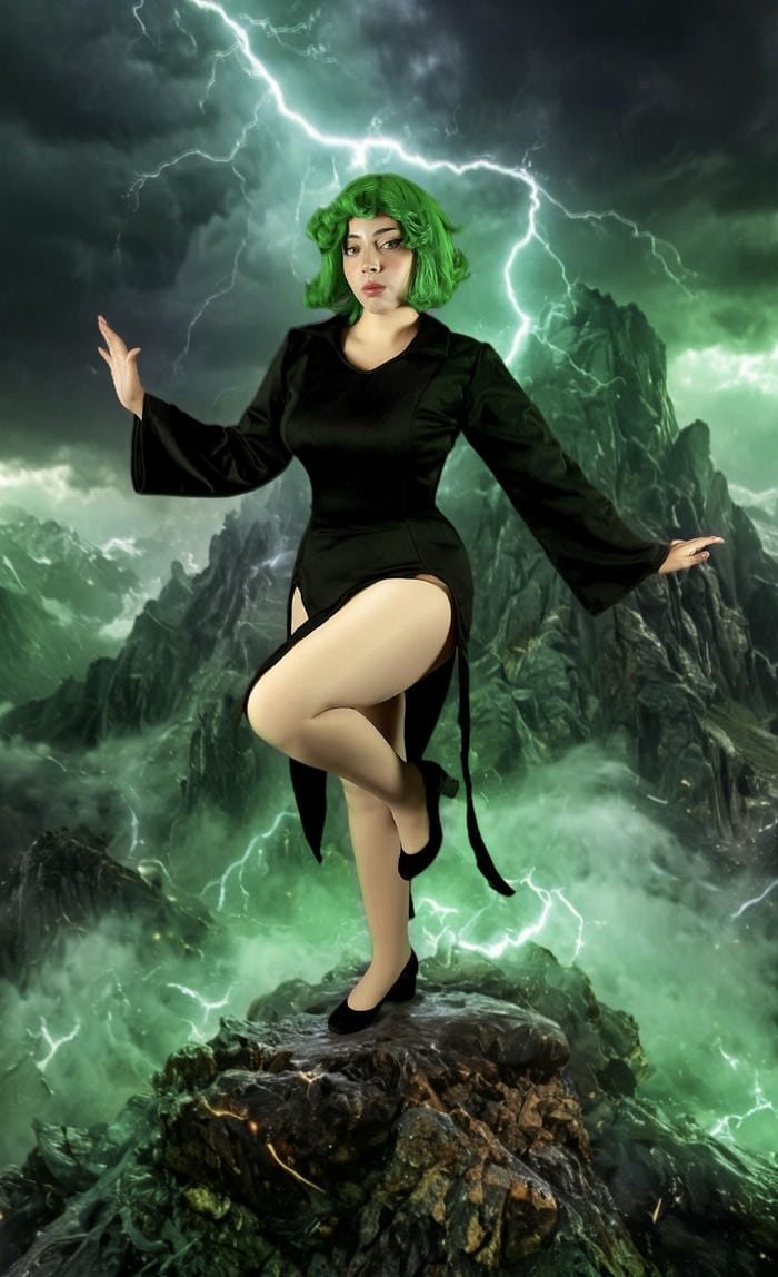 hình ảnh coslay tatsumaki bối cảnh giả