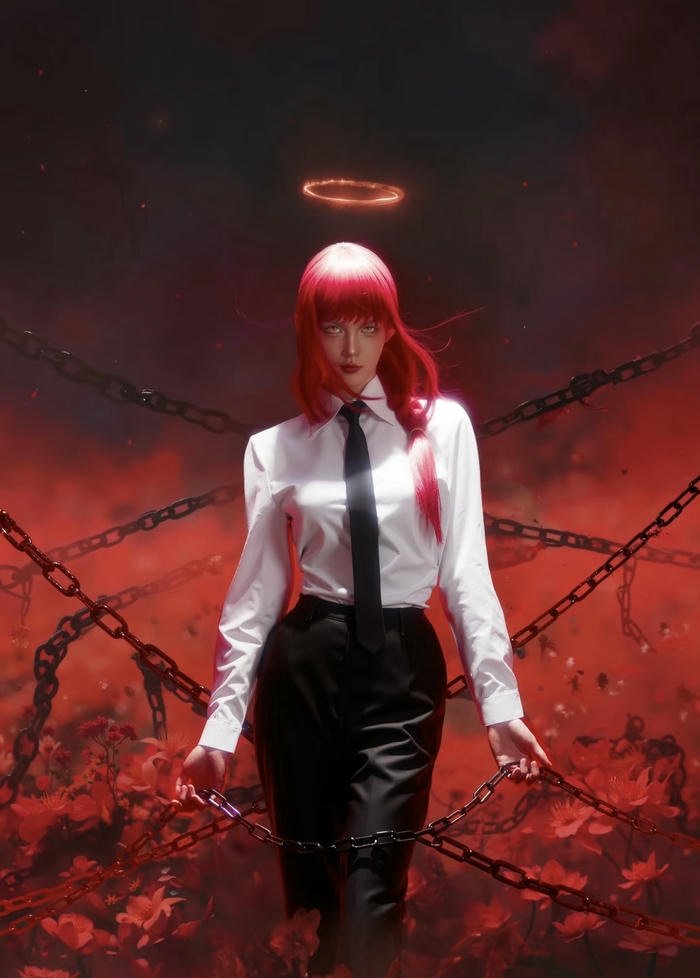 hình ảnh cosplay makima khí lạnh