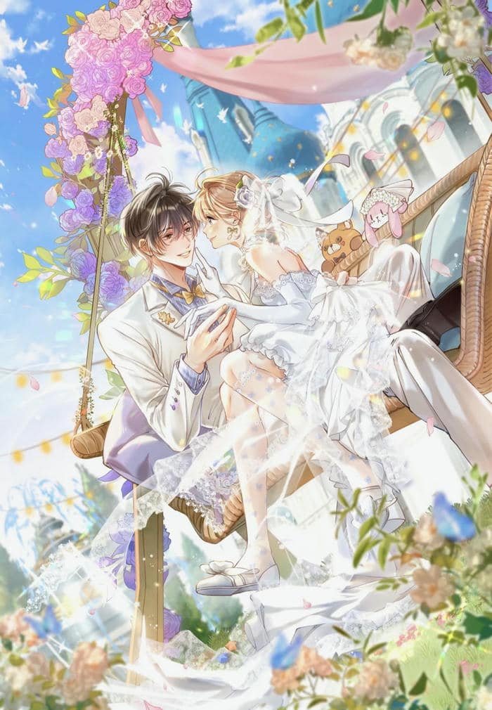hình ảnh cưới anime rạng rỡ
