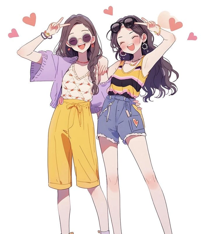 hình ảnh đôi bạn thân anime