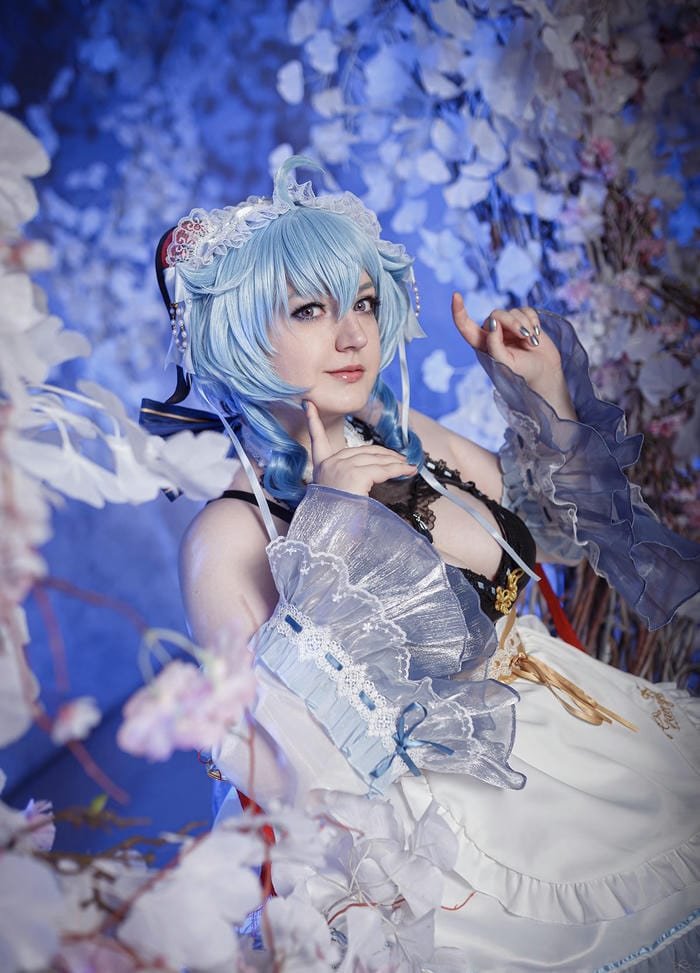 hình ảnh ganyu cosplay dịu dàng