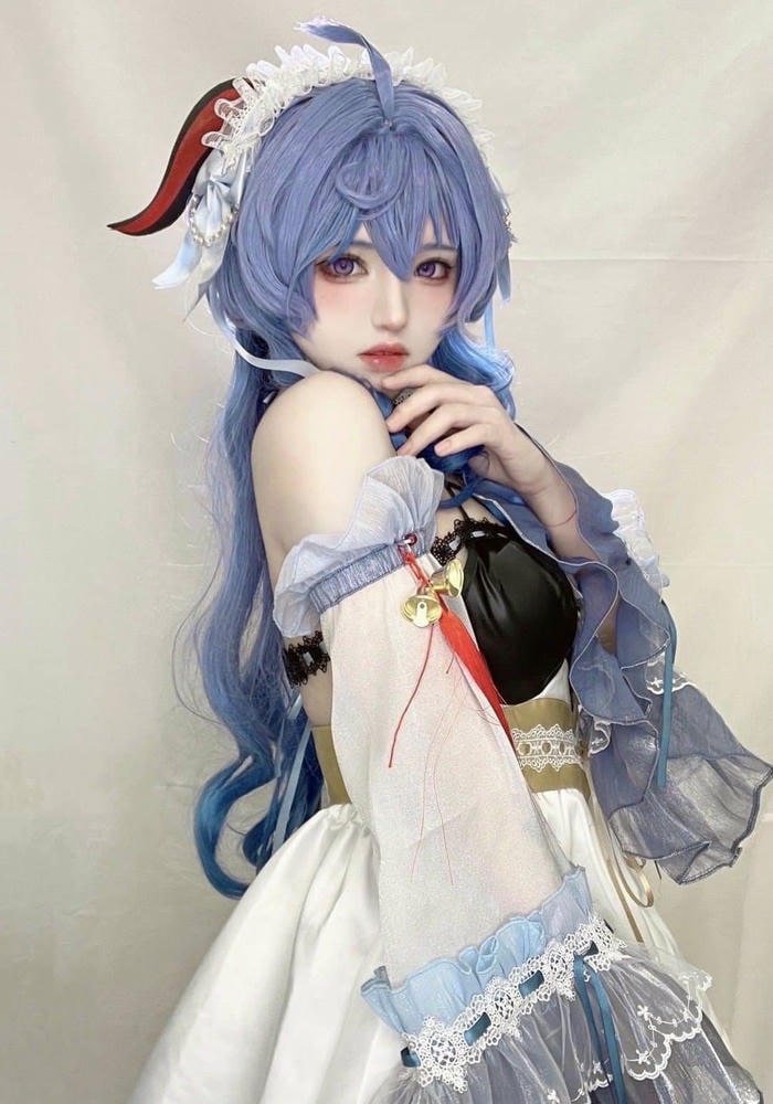 hình ảnh ganyu cosplay xinh xắn