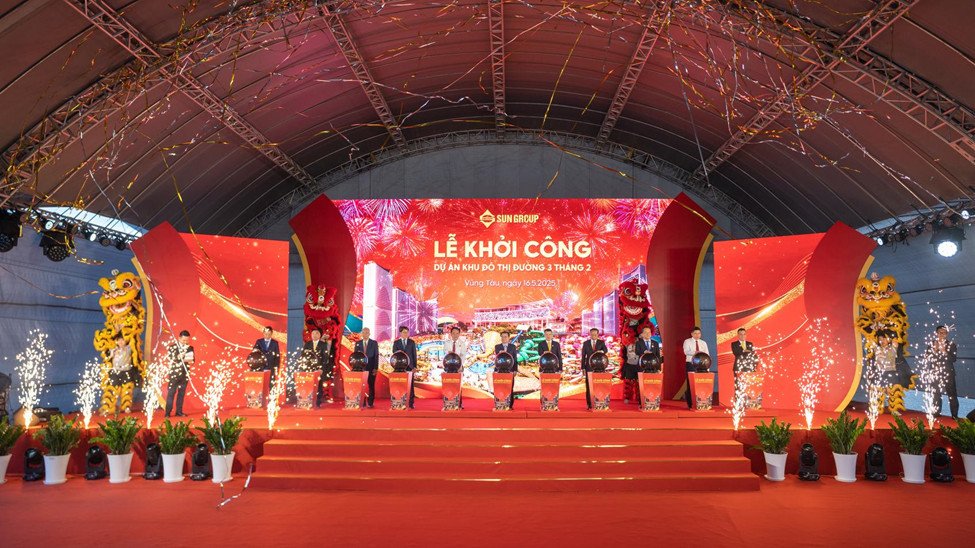 Hình ảnh lễ khởi công Khu đô thị Đường 3 Tháng 2 Vũng Tàu Sun Group