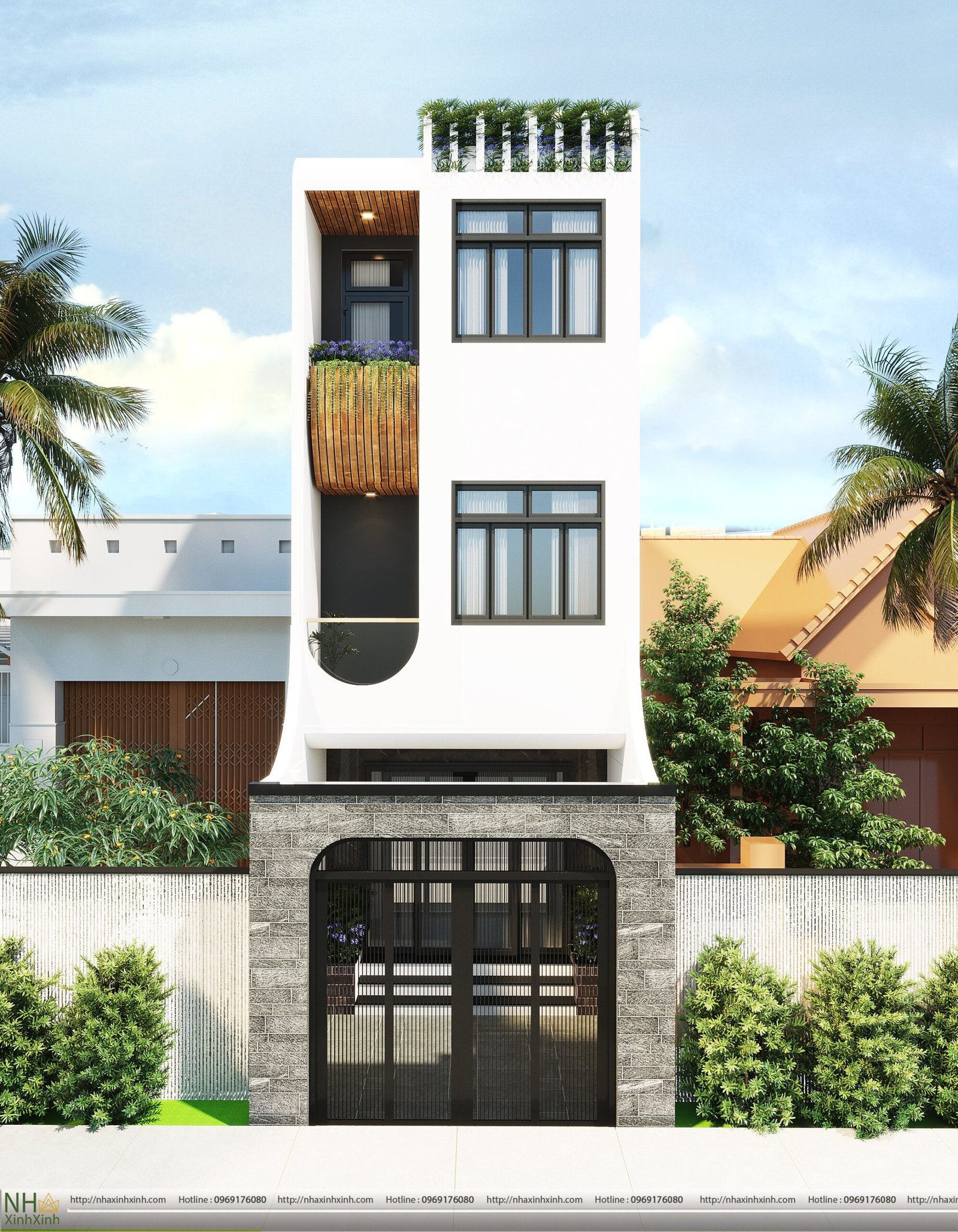 Hình ảnh minh họa ngôi nhà phố hiện đại, tối ưu cho việc xây nhà Tuy Hòa.
