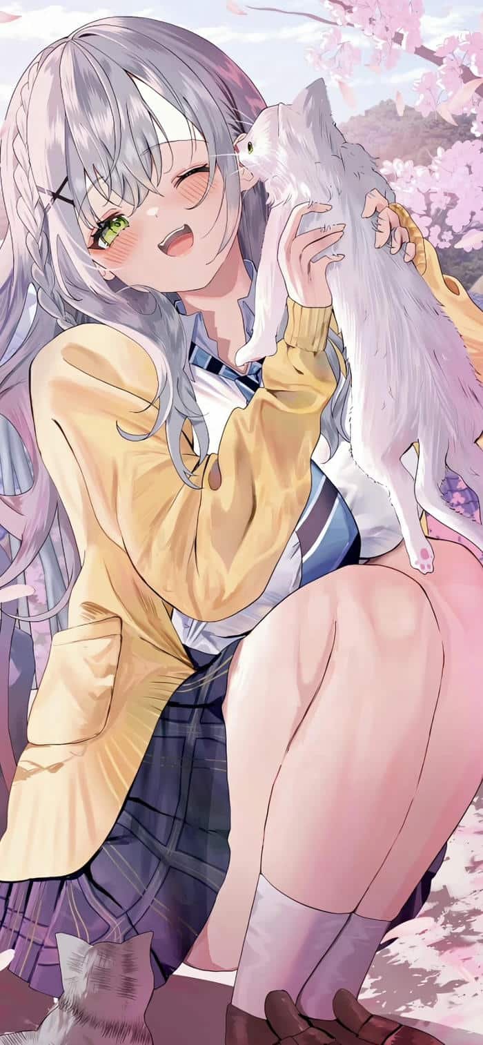 hình ảnh nền anime nữ đường nét thanh thoát