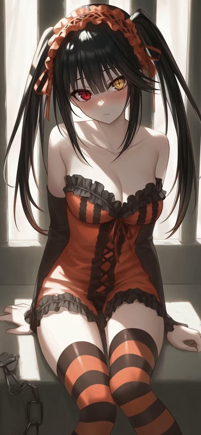 hình ảnh nền anime nữ mắt hai màu