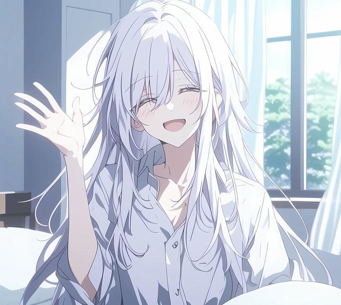 hình ảnh nhân vật anime nữ mới dậy