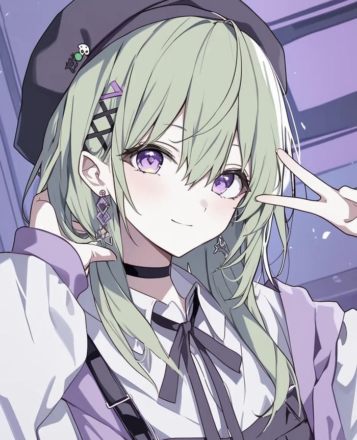 hình ảnh nữ anime đội mũ hiếm