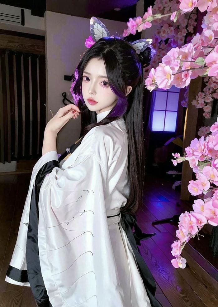 hình ảnh shinobu cosplay nghệ thuật