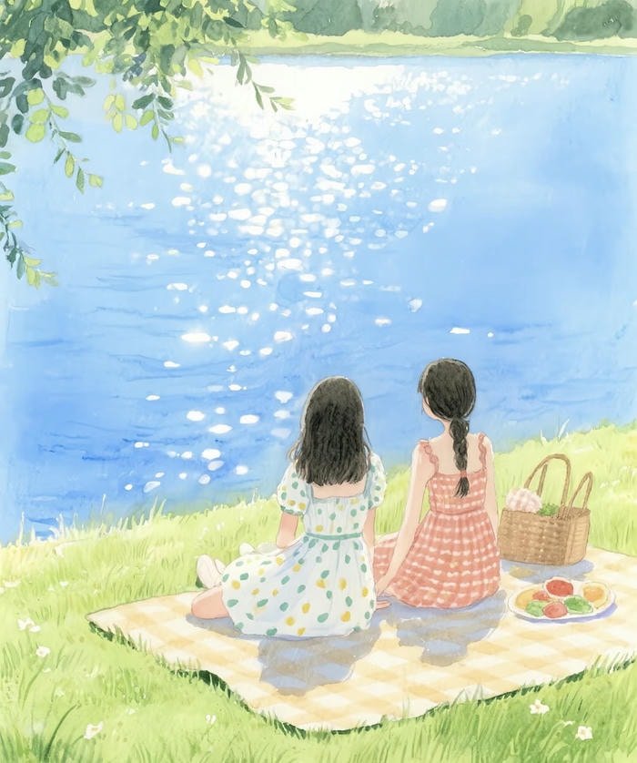 hình ảnh tình bạn anime trong sáng