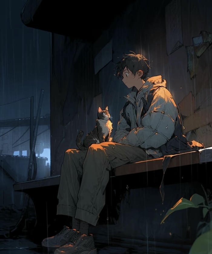 hình anime buồn nét mặt buồn