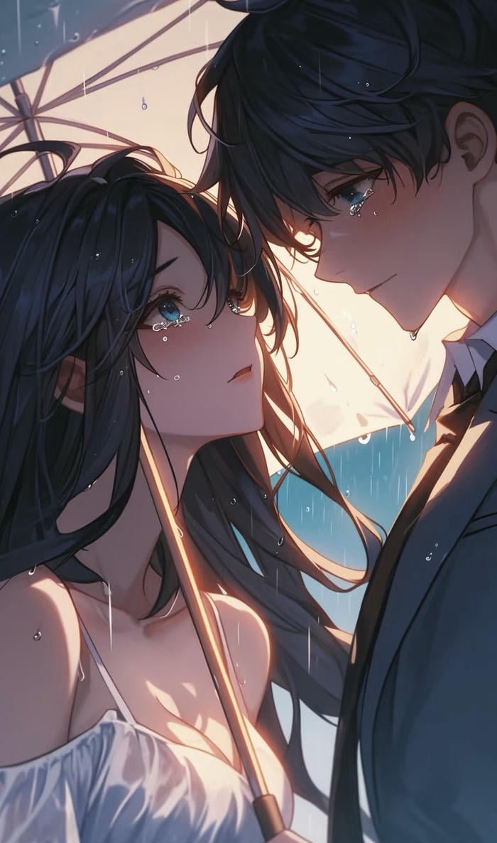 hình anime buồn vì tình yêu lặng