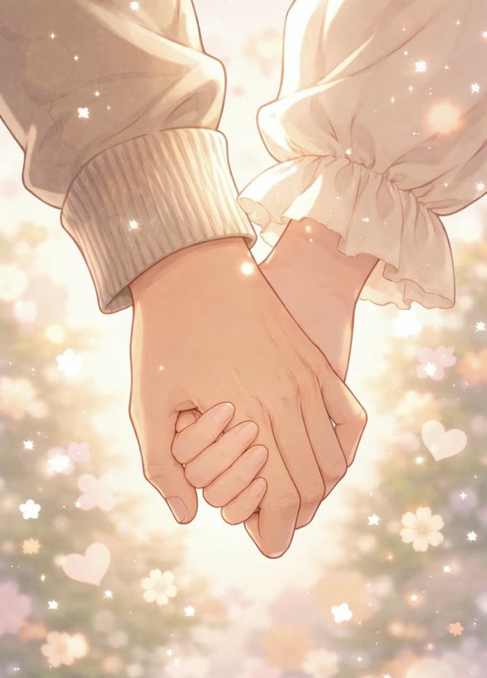 hình anime cầm tay lãng mạn
